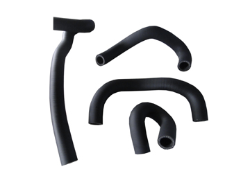 matte black rubber look silicone hose 